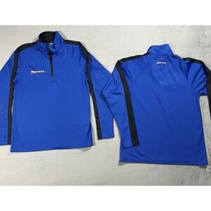 Menards Shirts Mens S Blue Employee Uniform Long‎ Sleeve Quarter Zip Lot of 2